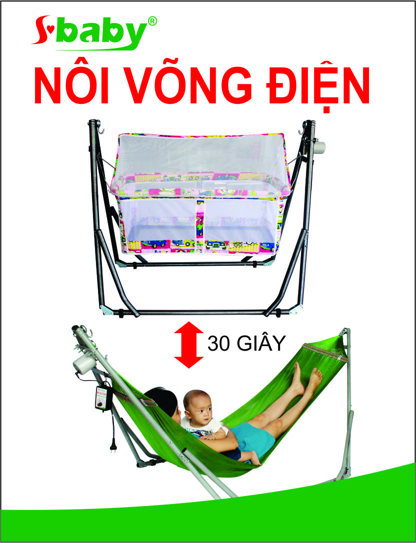 NÔI VÕNG ĐIỆN SBABY 3 TRONG 1 NV14 phiên bản mới sức đưa 100kg