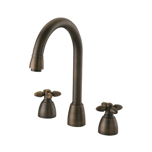 Vòi chậu lavabo 3 lỗ bằng đồng giả cổ - 60034