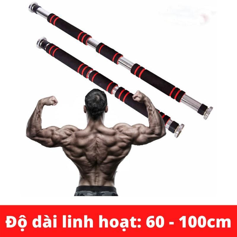 Xà Đơn Đa Năng Gắn Cửa Treo Tường Loại 60 - 100Cm Tập Thể Hình, Thể Dục Tại Nhà - Vận Chuyển Miễn Phí Toàn Quốc