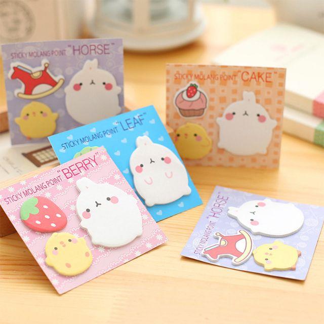 Giấy note molang 4 màu