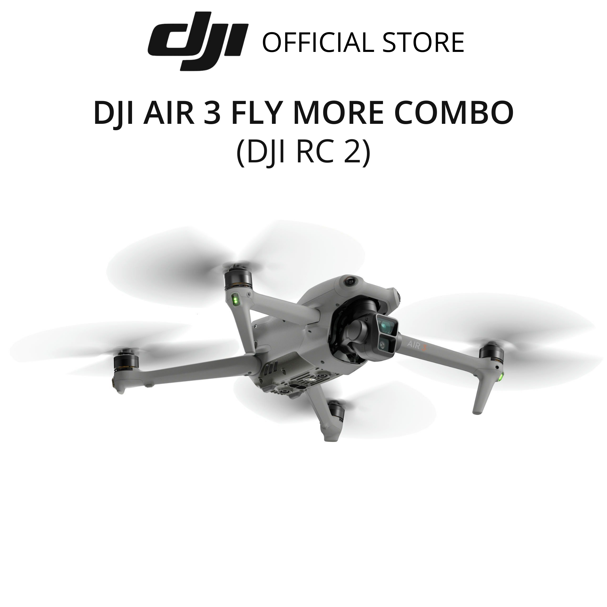 Flycam DJI Air 3 Fly More Combo kèm điều khiển có màn hình (DJI RC 2) camera kép quay video chất lượng 4K HDR - Hàng chính hãng