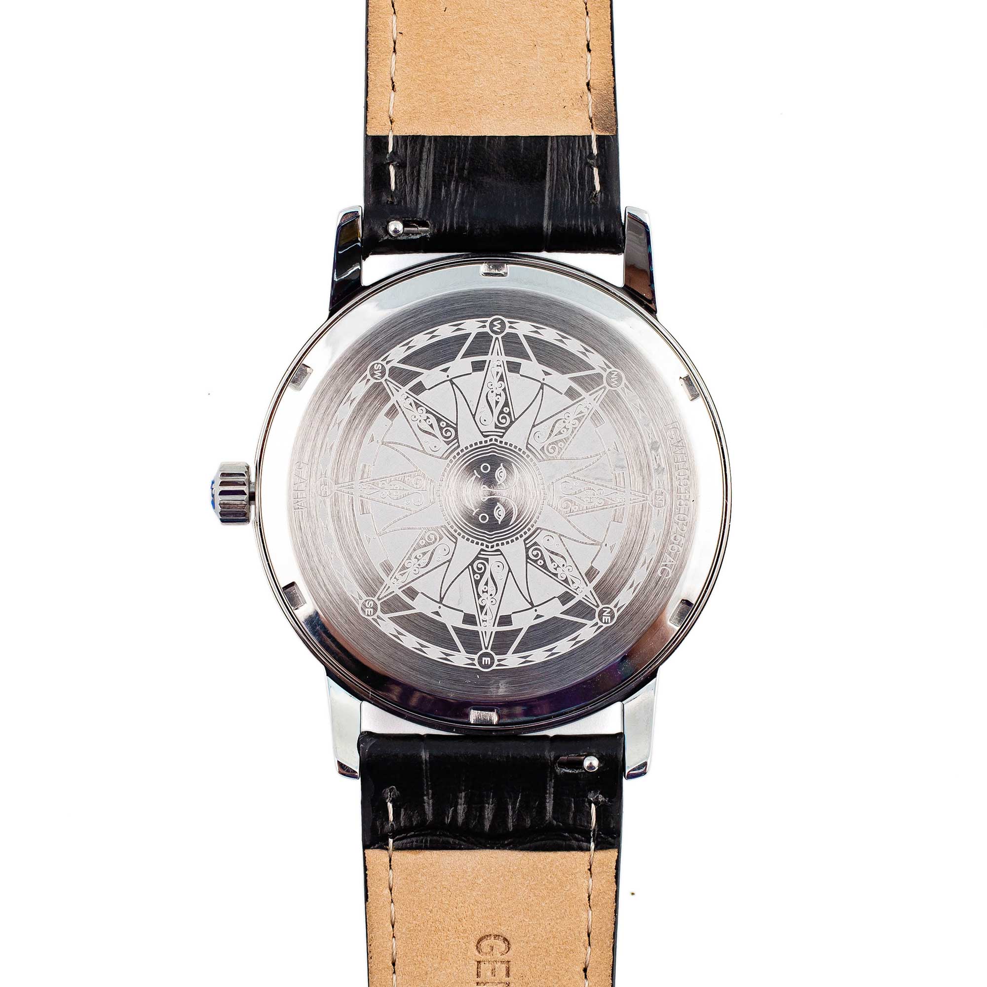 Đồng hồ nam Fleur De Lis ACE-03 hàng chính hãng chống nước mặt shaphire 41mm dây da cao cấp