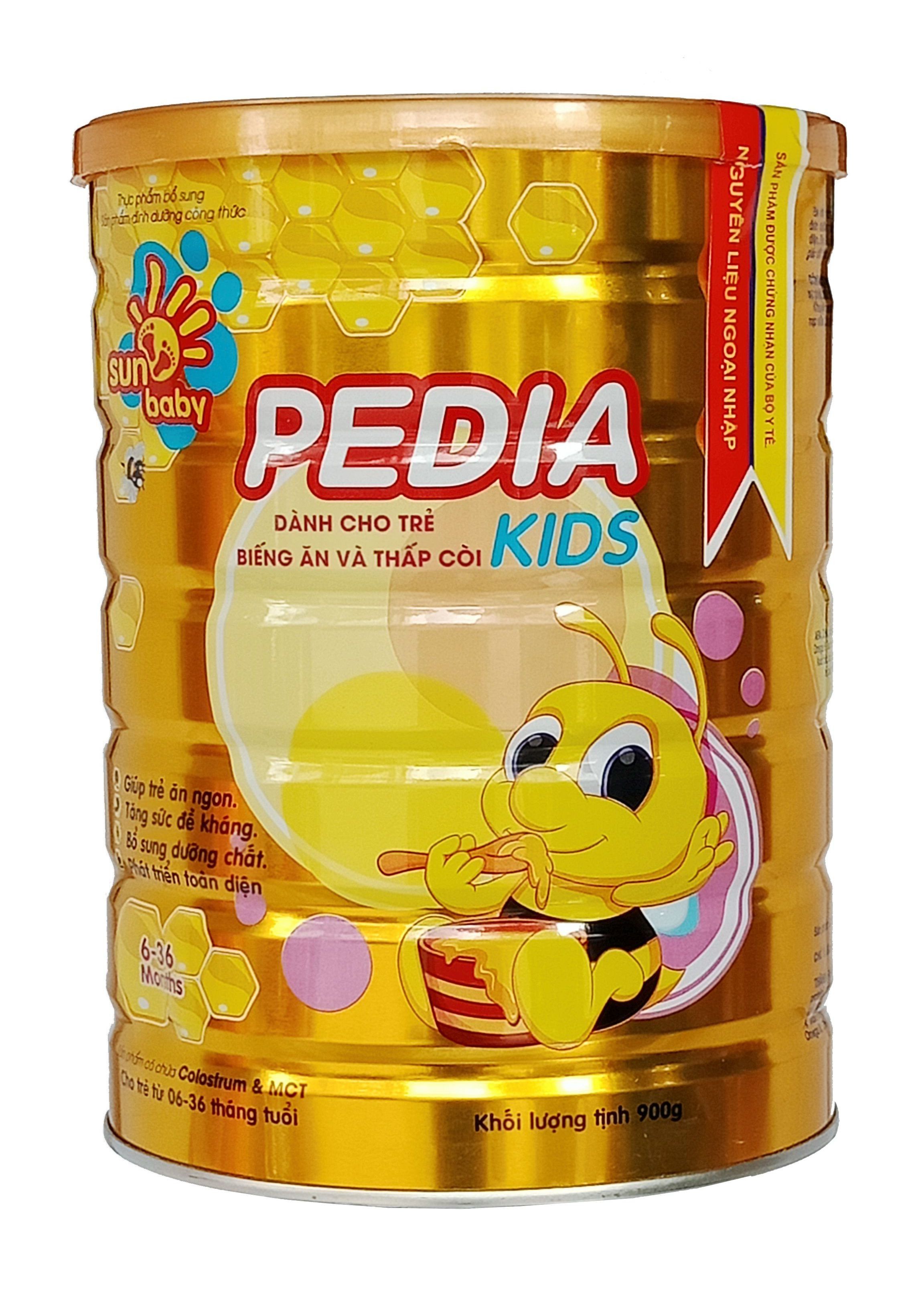 Sữa bột công thức dinh dưỡng cho bé PEDIA KIDS 900G- Tặng 1 giày nhung cho bé 0-12 tháng Sunbaby