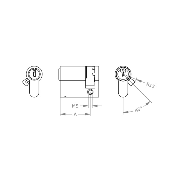 EVVA FPS - Cylinder Ruột Khoá Cửa Một Đầu Chìa - EV321FPS