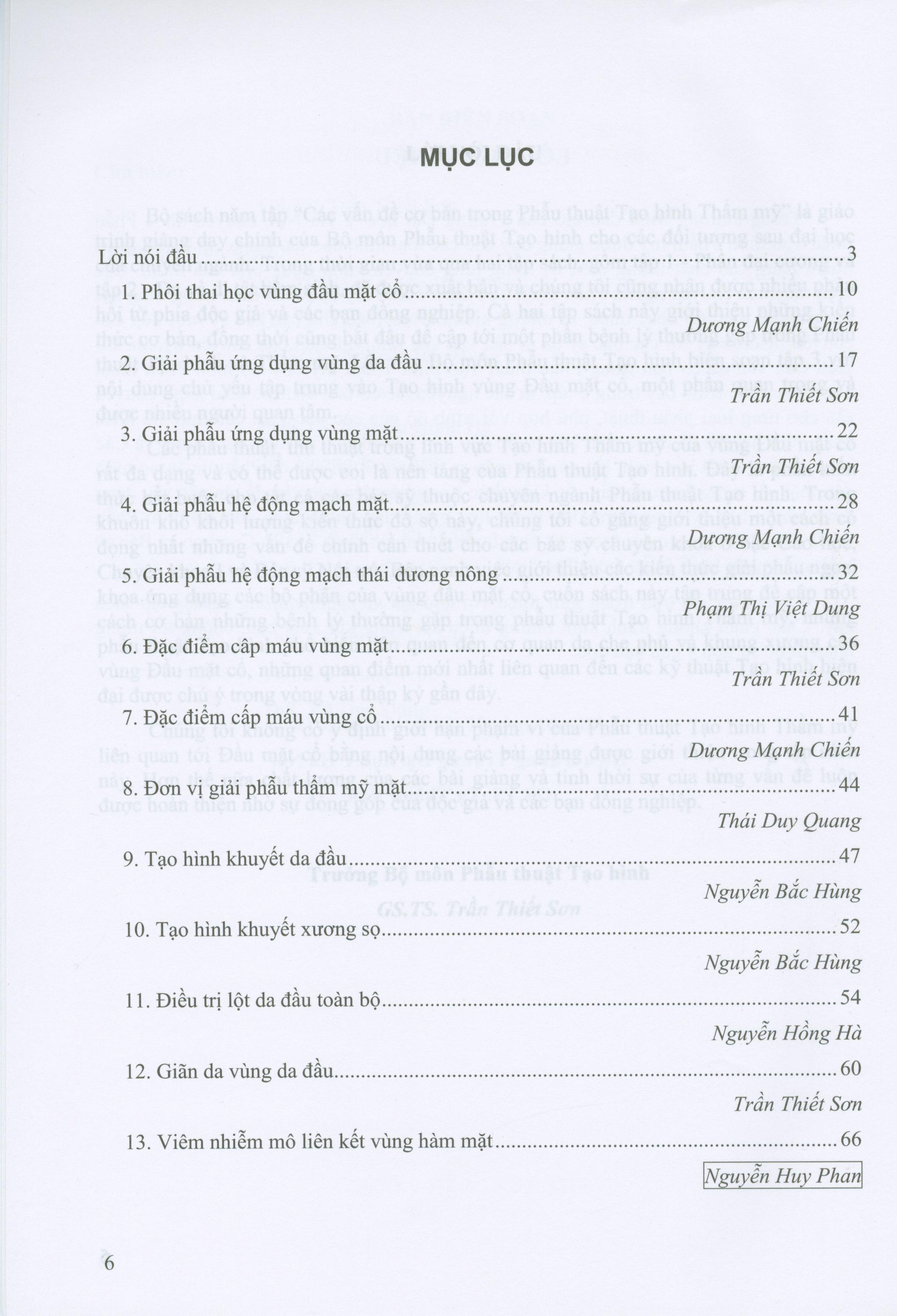 Các Vấn Đề Cơ Bản Trong Phẫu Thuật Tạo Hình Thẩm Mỹ (Phần III: Đầu Mạt Cổ)