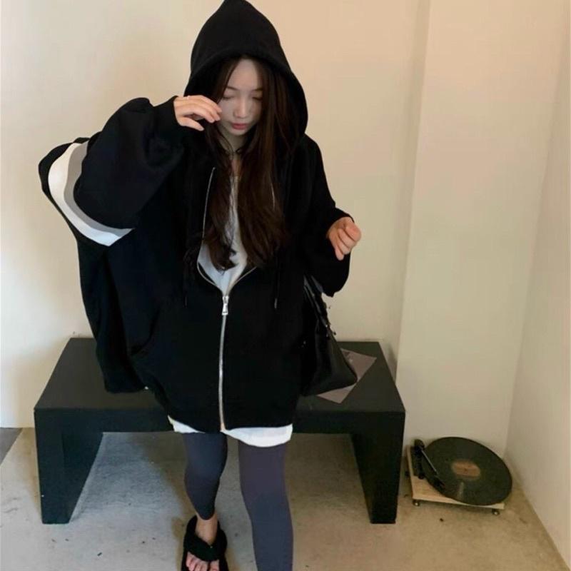 Áo Khoác Hoodie nữ Khoá Kéo form rộng kiểu dáng xinh sắn Hàn bao đẹp TUT124