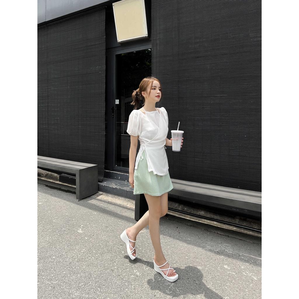 Áo 2 lớp ODS tay ngắn phồng