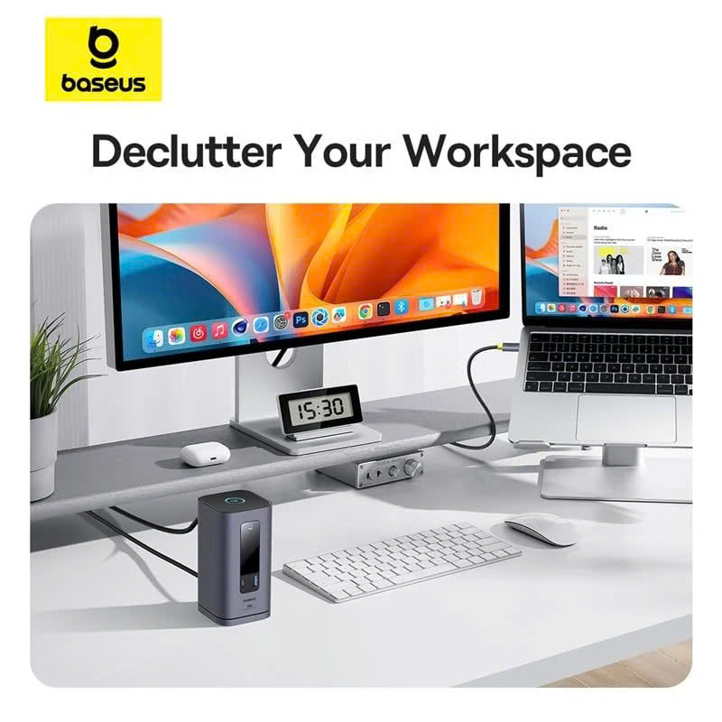 Hub Mở Rộng Đa Năng Baseus Spacemate Series 10-in-1 MAC Version ( xuất 2 màn hình mở rộng MST cho MAC OS) hàng chính hãng