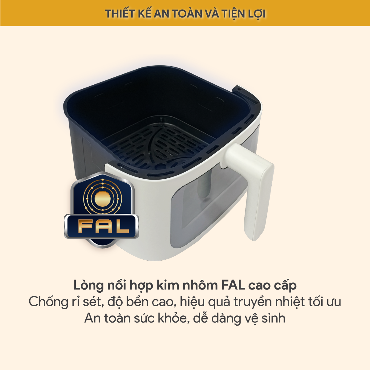 Nồi Chiên Không Dầu BlueStone AFB-5853 7 Lít 1500W - Hàng Chính Hãng
