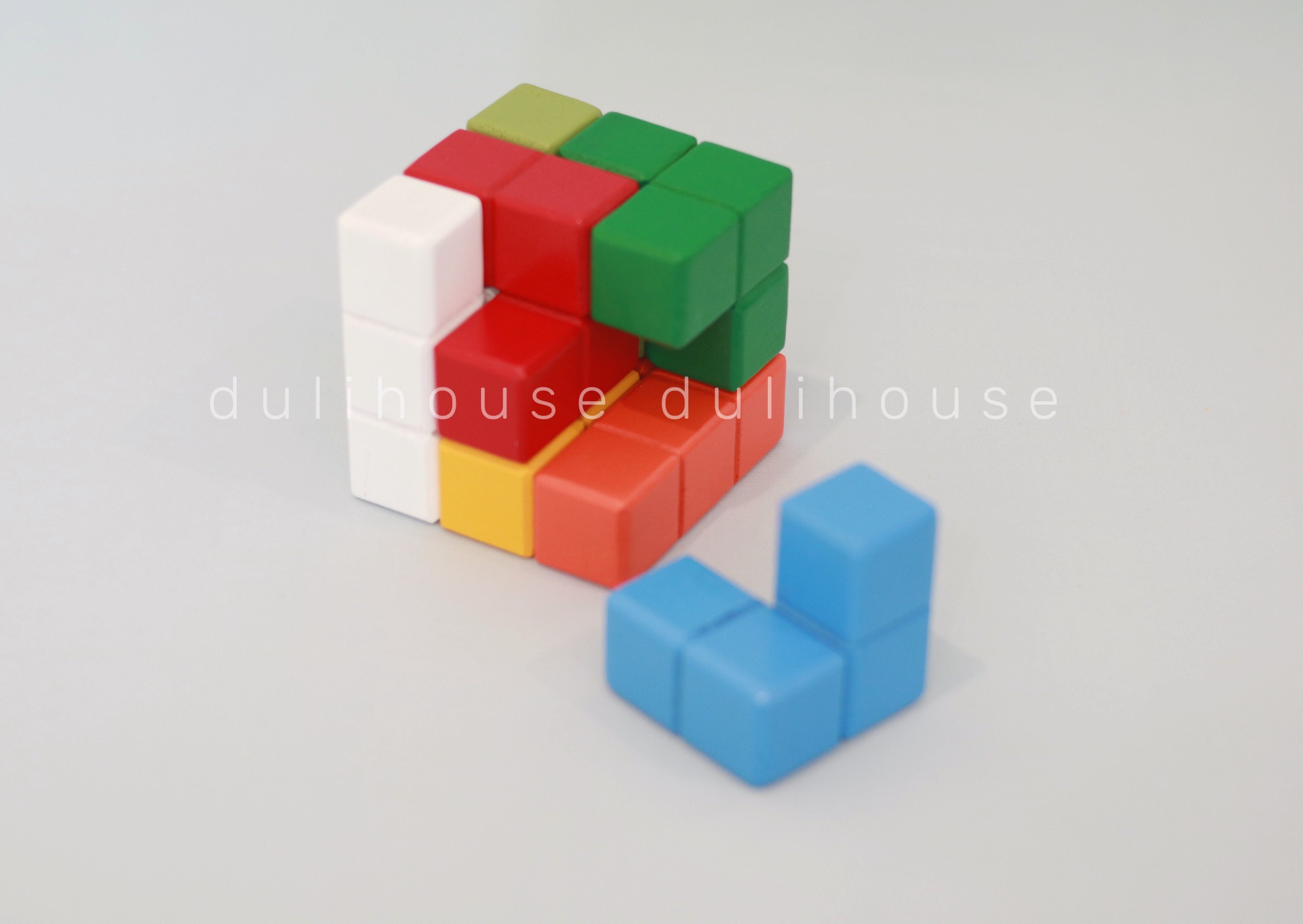 Rubik gỗ 7 sắc cầu vồng - Trò chơi kích thích vận động trí não cho Bé - Gỗ tự nhiên an toàn