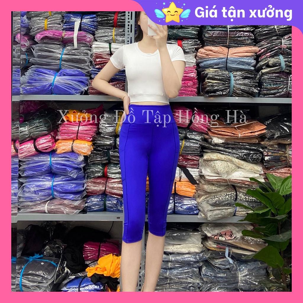 ️ Ảnh thật 100% ️ Quần lửng tập gym , yoga nữ - Quần lửng đen thể thao nữ - quần lửng trơn màu ️