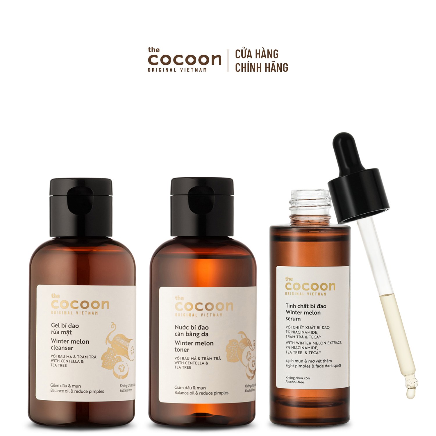 Combo Chăm sóc da mụn cơ bản Cocoon: