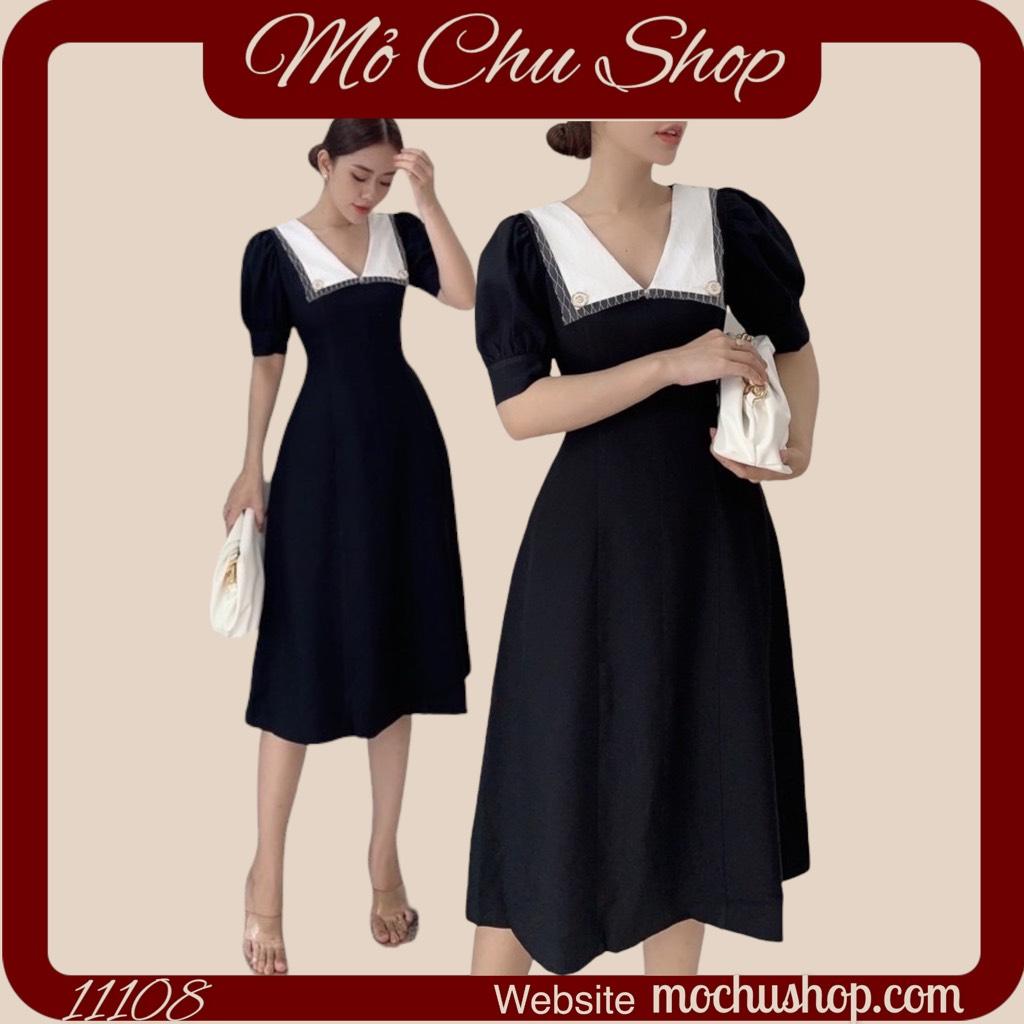 ĐẦM XOÈ PHỐI CỔ TRẮNG VIỀN REN 79399850