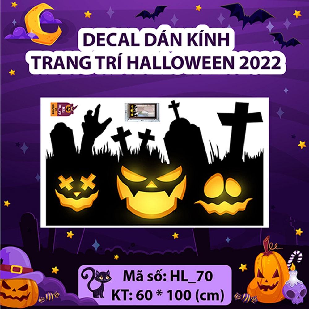 DECAL TRANG TRÍ HALLOWEEN 2022 COMBO PHÙ THỦY VÀ LÂU ĐÀI BÓNG ĐÊM