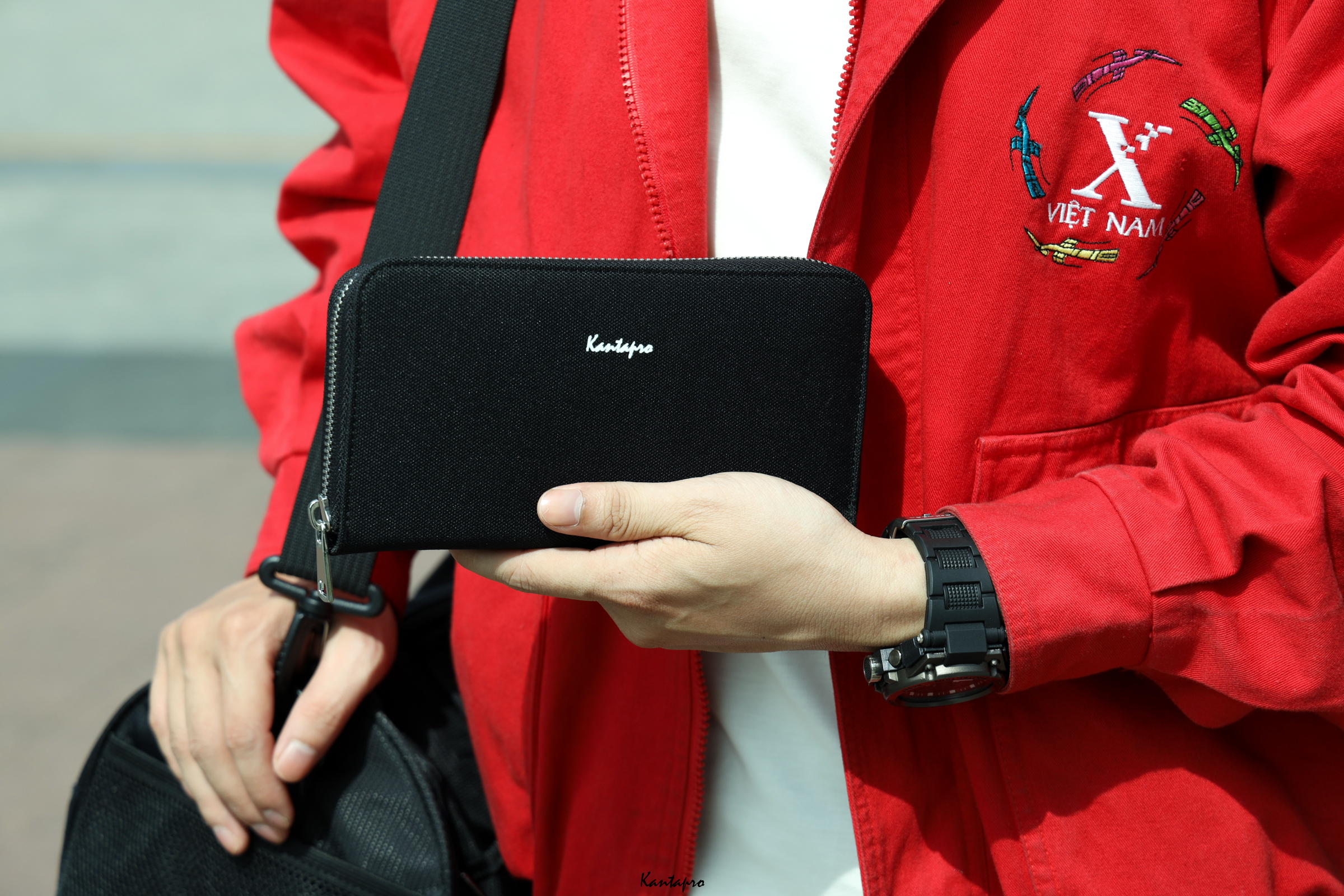Ví Nam dài chất vải Polyester KANTAPRO - Zipper Wallet