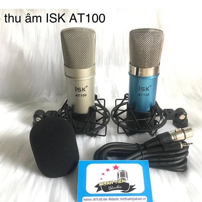 CTY MẠNH TIẾN Micro thu âm livestream ISK AT100 Mic Hoa Vinh-chuyên nghiệp(Bảo Hành 12 Tháng)