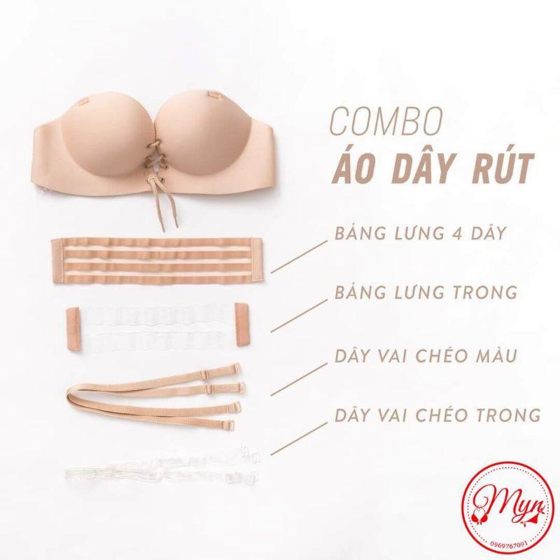 Áo lót bàn tay dây rút tạo khe nâng ngực cao cấp loại 1