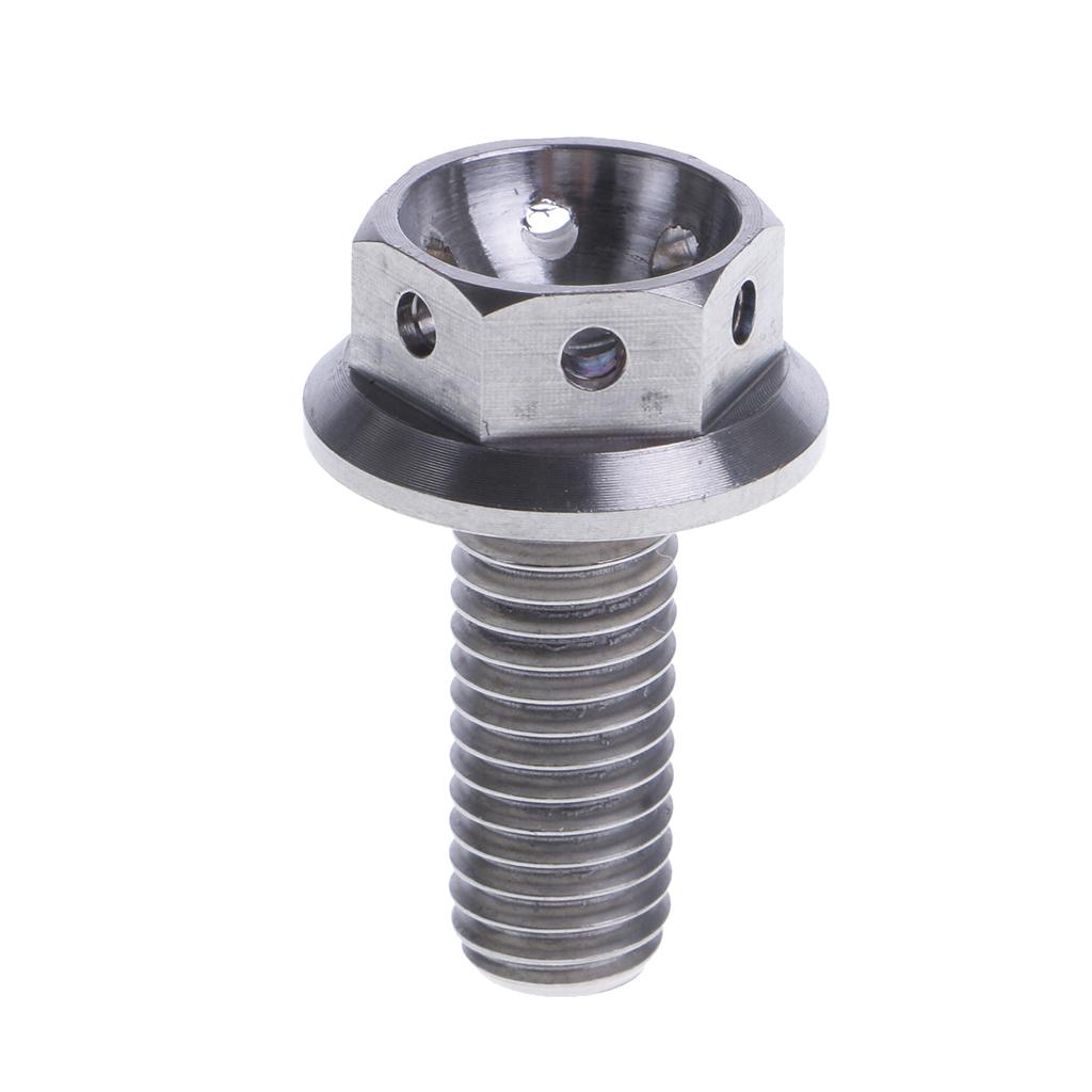M8 Titanium Alloy Hex Head Flange Bolt Screw - 20 25 30 35 40 45mm