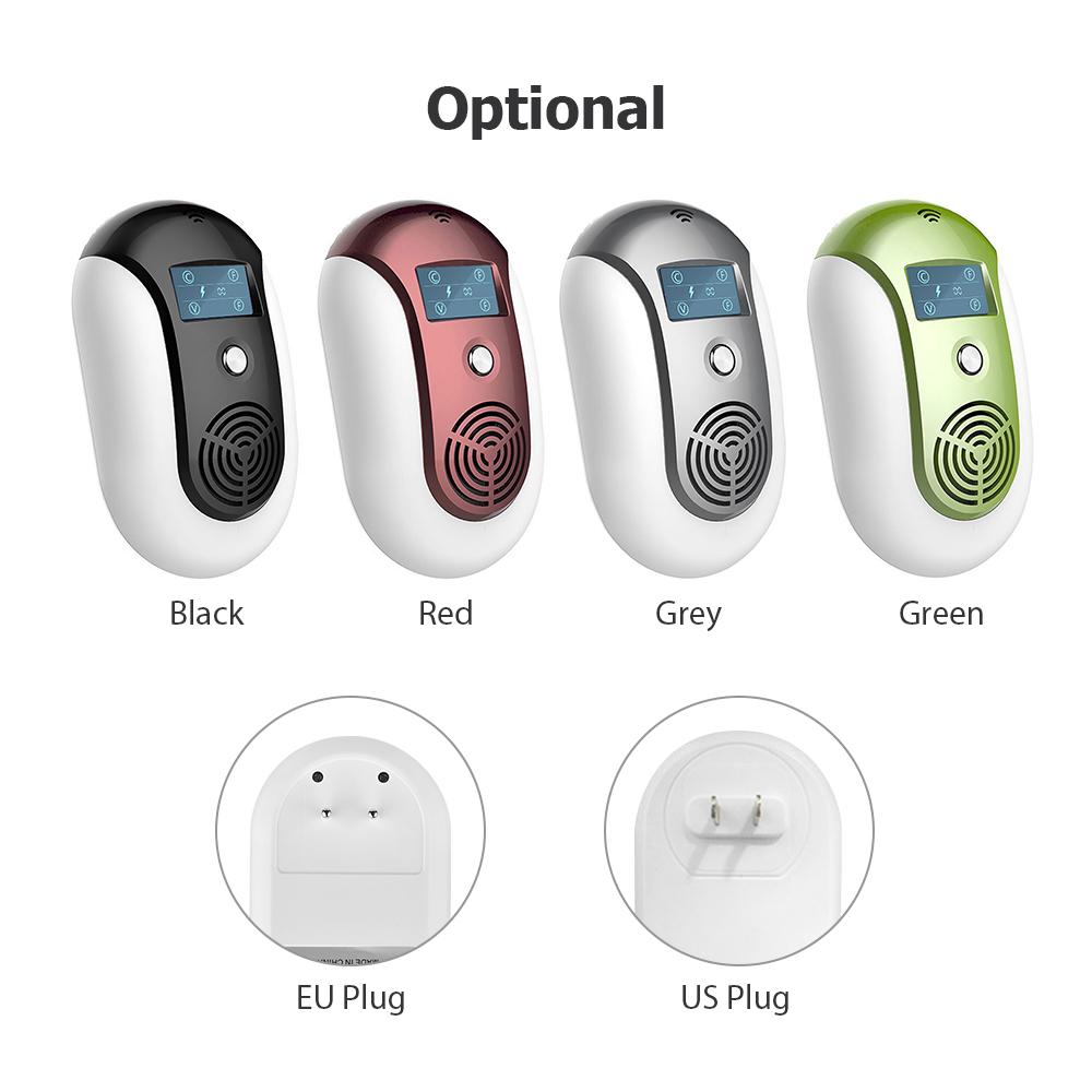 Plug-in Ultrasonic Pest Repellent Portable Electric Mosquito Rat Repeller với đèn nhấp nháy tần số không đổi hoặc thay đổi