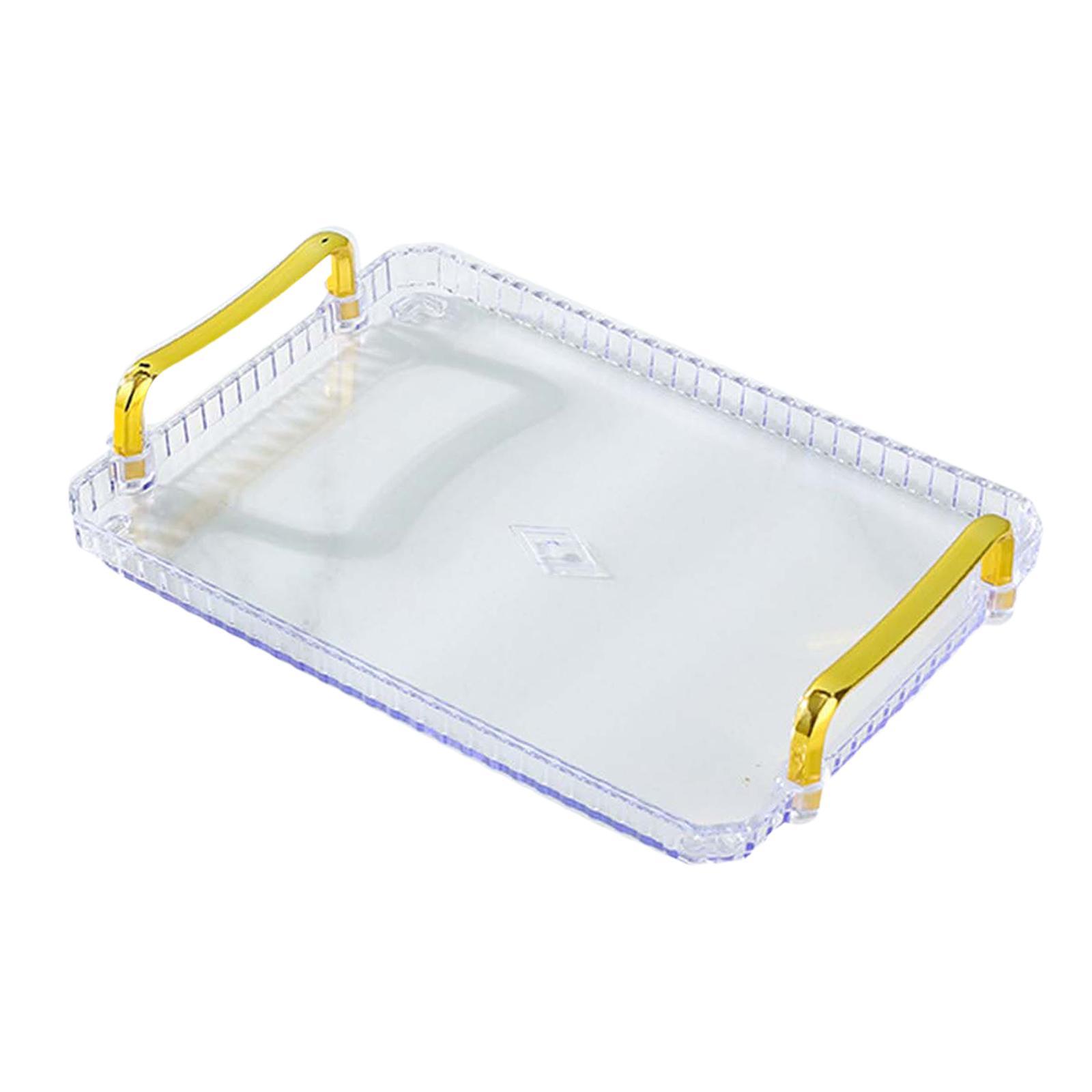 Serving Tray with Handle Storage for Living Room Dessert Dinner