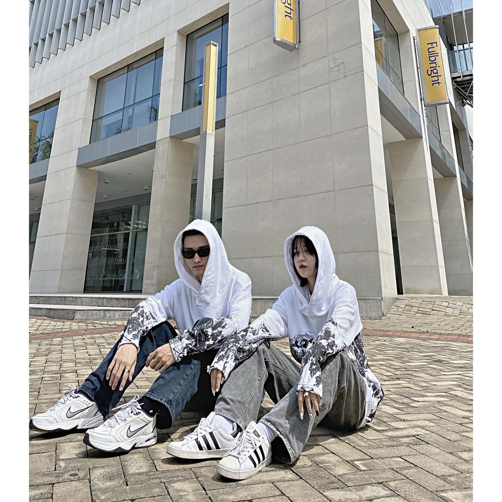 Hoodie/ Áo Hoodie / Áo Hoodie Nam Nữ Tay Dài Màu Trắng In Full Họa TIết Núi - Ủn Ủn Meo Meo