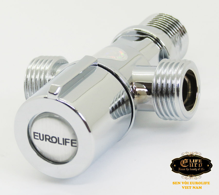 Van giảm áp, T chia bồn cầu nhựa ABS mạ Chrome Eurolife EL-TN01
