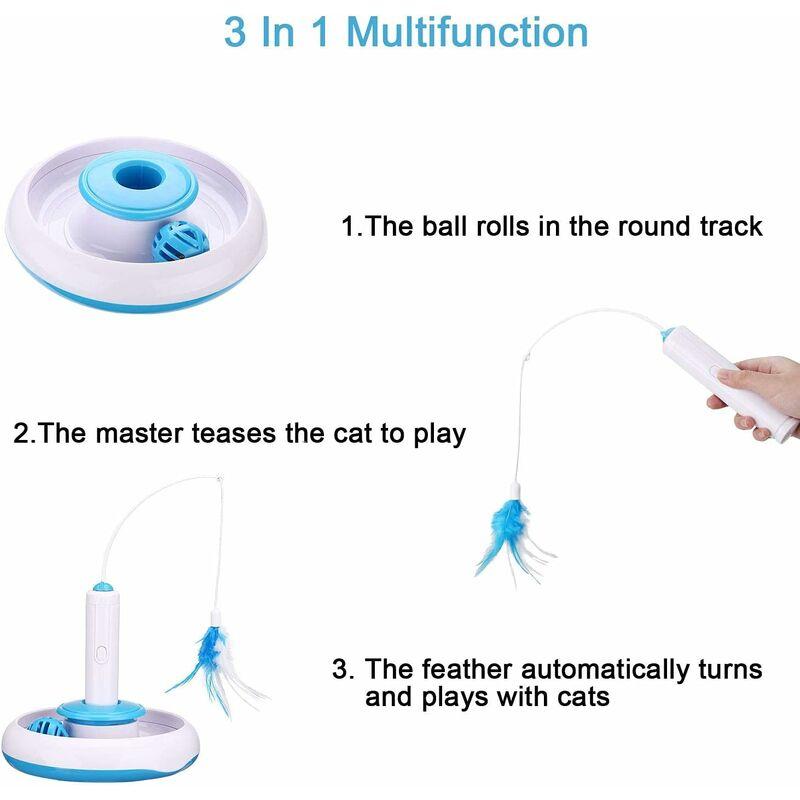 Đồ chơi tương tác cho nội thất đồ chơi mèo với bút quay điện 360 ° và bút bóng 1pc
