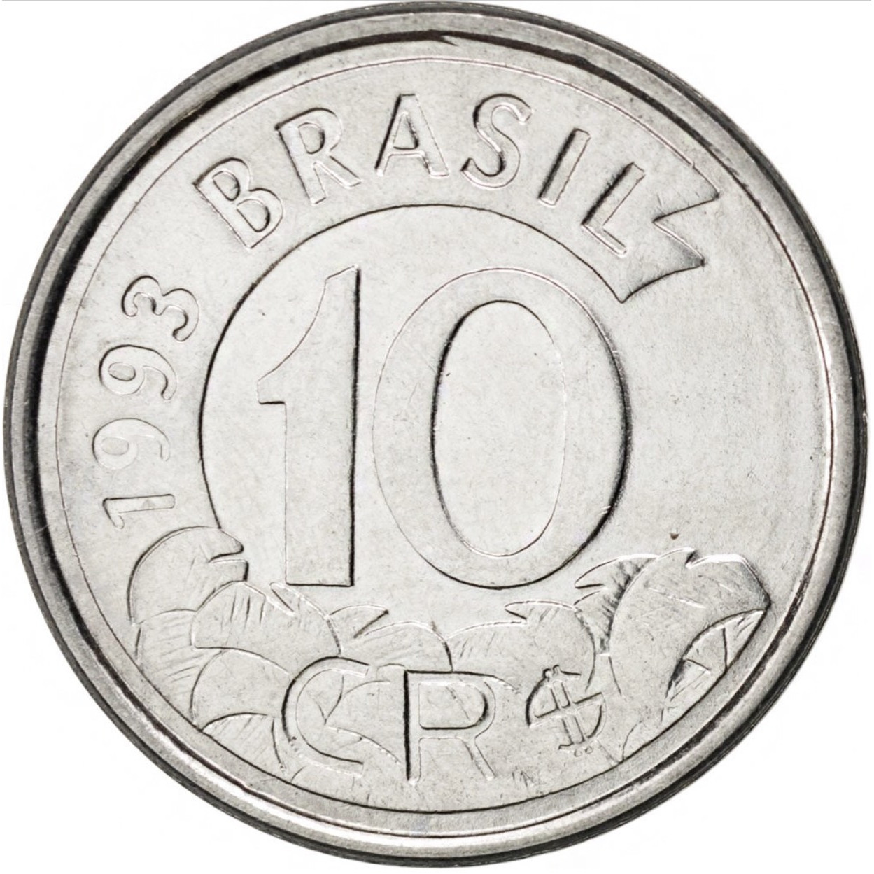 Đồng xu Brazil 10 centavos Chồn hôi Tamandua đặc trưng, [MỚI CỨNG, ĐẸP] sưu tầm 22mm