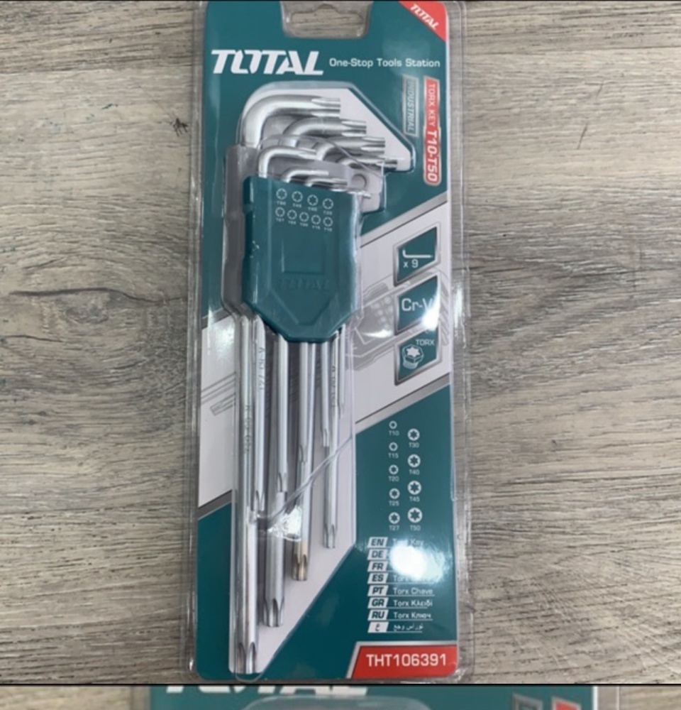 Bộ khóa lục giác 9 chi tiết total THT106391