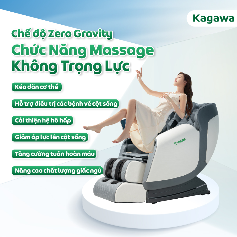 Ghế massage toàn thân Nhật Bản KAGAWA K5 Con Lăn 4D Cao Cấp đa chức năng, công nghệ quét AI dò tìm huyệt đạo