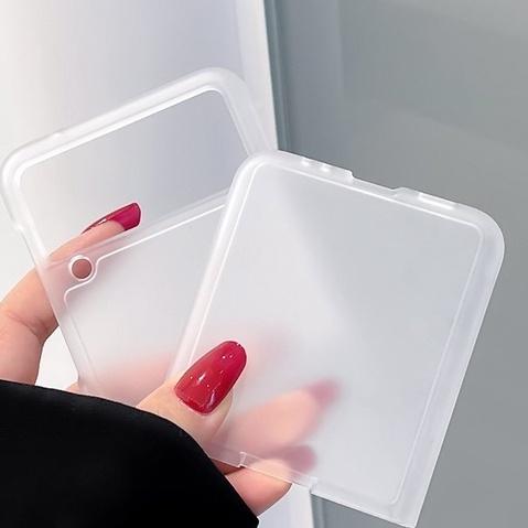 Ốp Lưng Cho Samsung Z Flip 4 / Z Flip 3 Trong Mờ Kèm Lót Ring Tháo Rời Tiện Dụng
