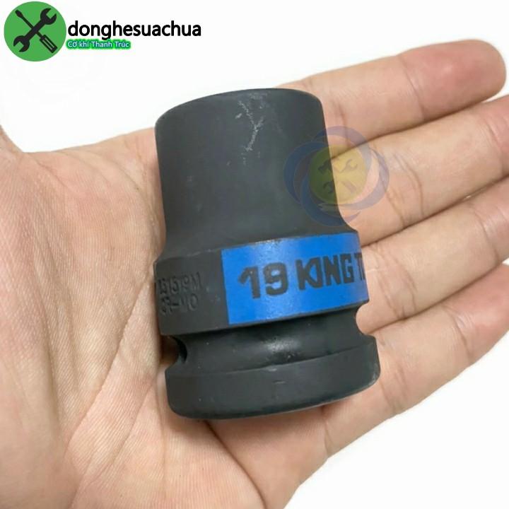 Tuýp 19mm 3/4 Kingtony 651519M loại ngắn 6 cạnh màu đen