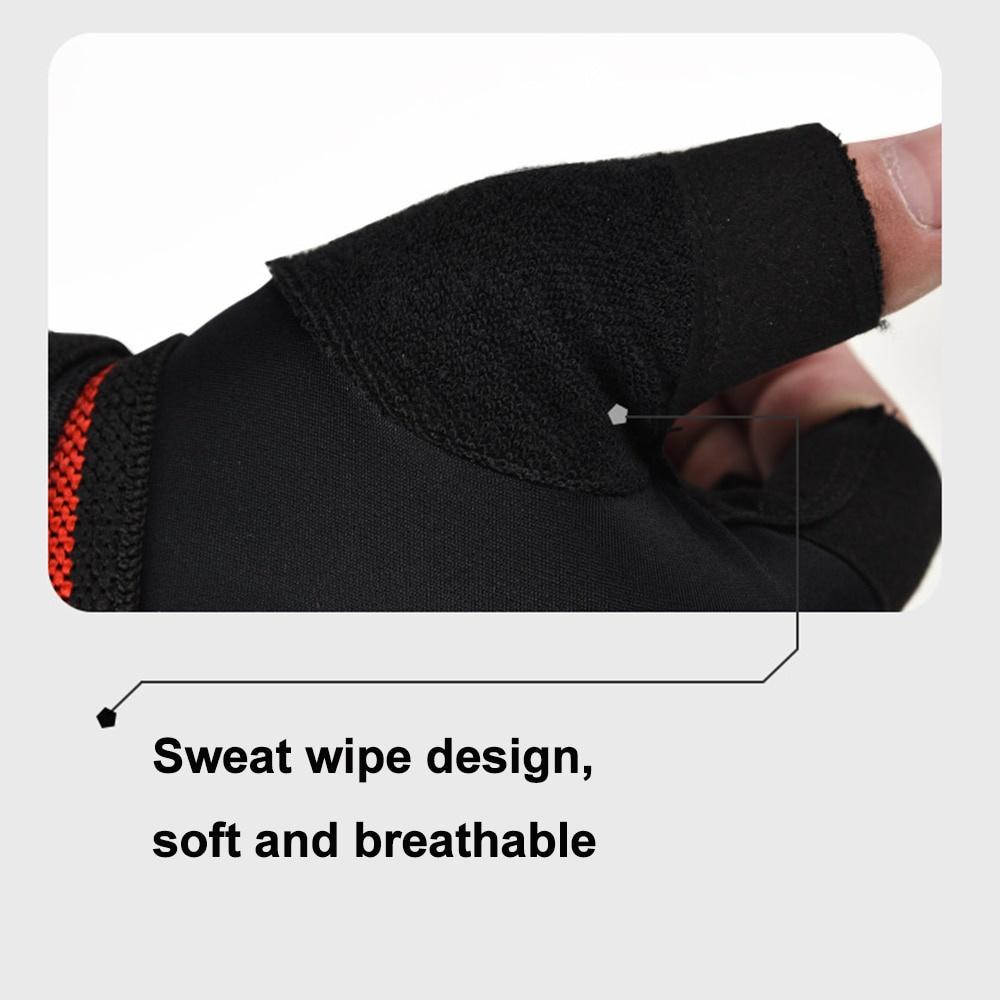 Half Finger Weight Lifting Gloves Heavyweight Dumbbell Horizontal Bar Exercise Wrist Training Fitness Gloves With Wristband