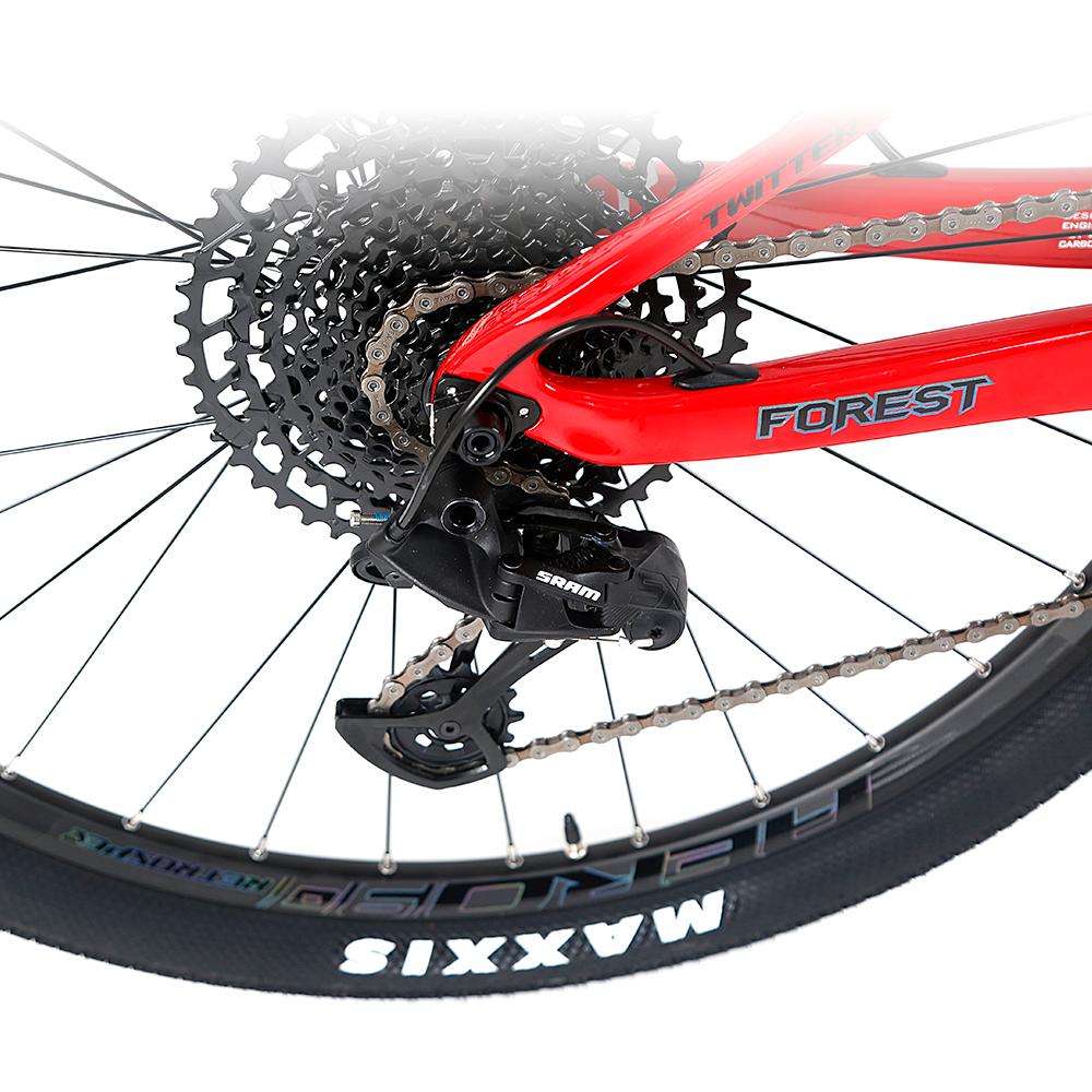 Miễn phí Vận Chuyển Carbon Full Treo Xe Đạp SX 12 Tốc Độ MTB đôi treo 27.5 29 inch nam giới trưởng thành xe đạp Color: BlackRed Size: 29x15 Number of speeds: M6100-12S