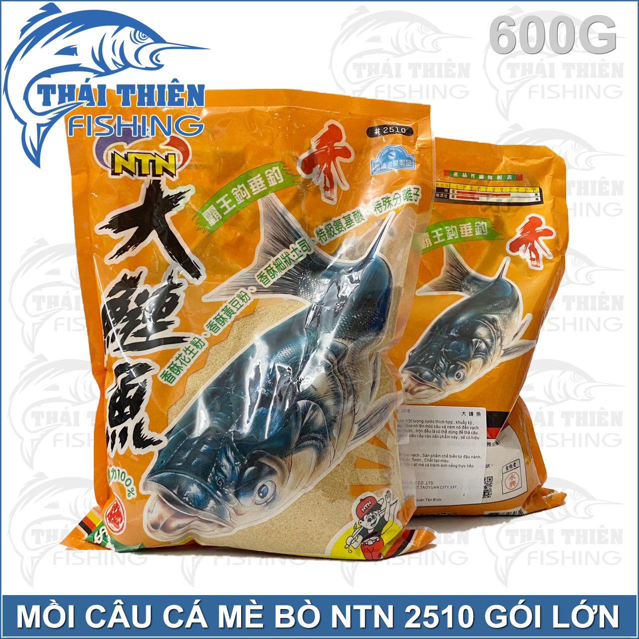 Mồi Câu Cá Mè Bò NTN 2510 Hương Vị Thơm Tự Nhiên Gói Lớn 600g