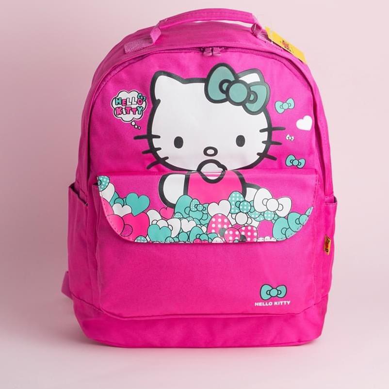 Balo học sinh tiểu học, chất vải dù cao cấp với họa tiết Kitty đáng yêu - BOM