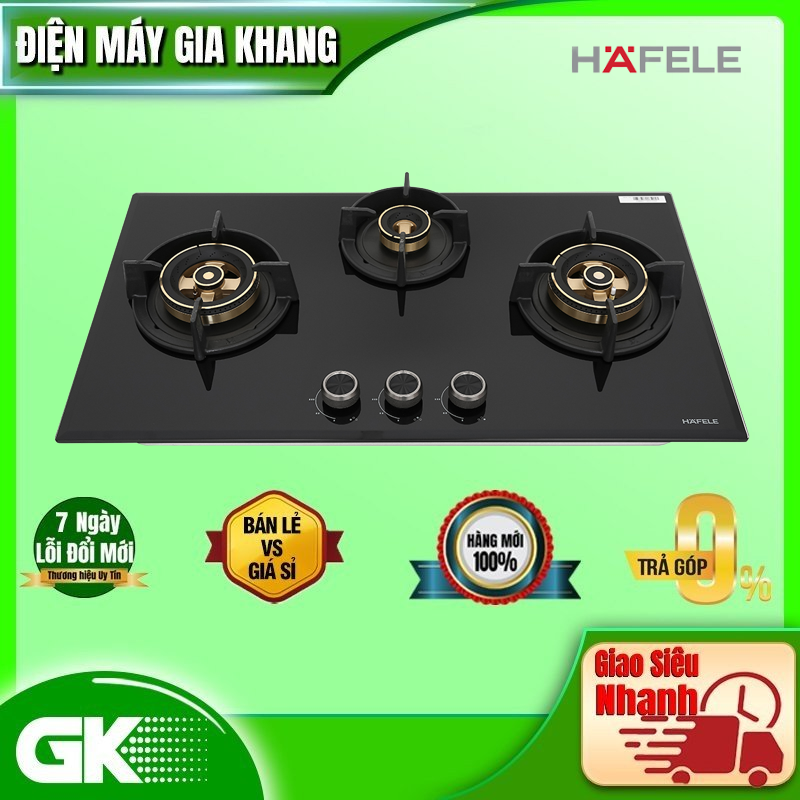 Bếp ga âm 3 vùng nấu Hafele HC-G783B - Hàng chính hãng