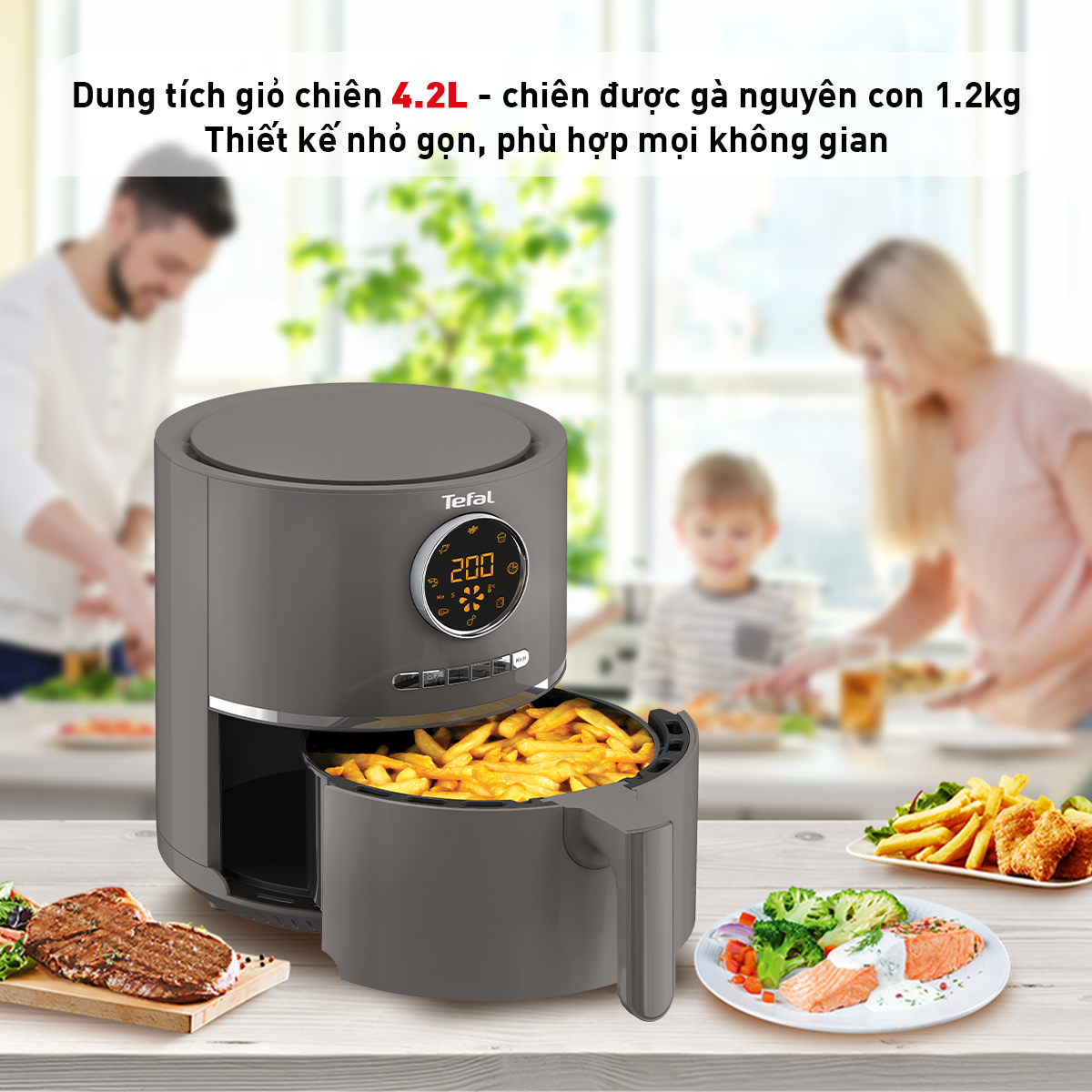 Nồi chiên không dầu Tefal XL Ultra Fry EY111B15 - 4.2L - Hàng chính hãng