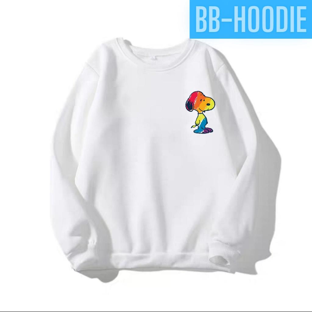 ÁO SWEATER NỈ UNISEX KHÔNG NÓN IN SNOOPE ÁO FORM RỘNG NAM NỮ NHIỀU MÀU CỰC ĐẸP