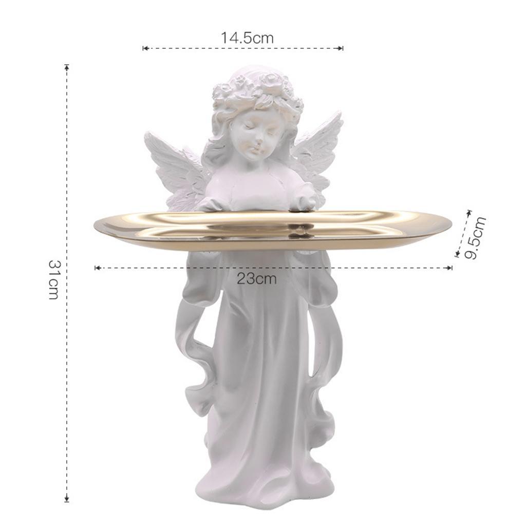 Angel Decor Vintage Style Vanity Tray Makeup Jewelry Perfume Entryway Organizer