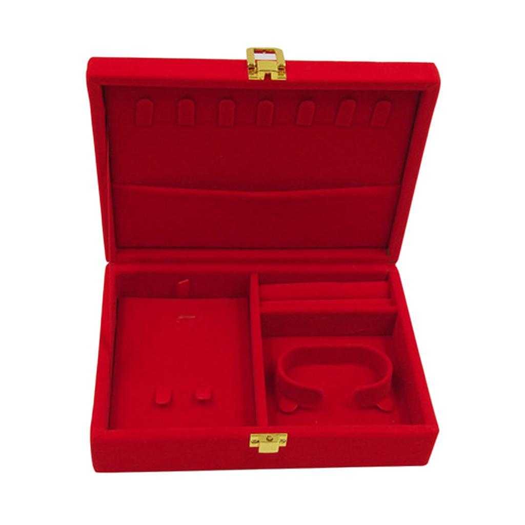 4x Retro Velvet Rings Jewelry Box Case Jewelry Storage Organizer Gift Box