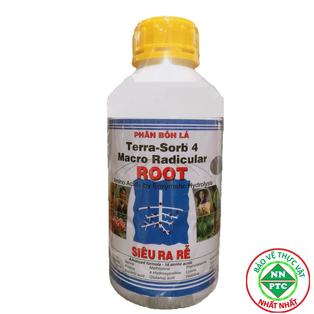 Phân bón lá NPK sinh học Growmore Terra Sorb 4 ROOT Siêu ra rễ chai 1 lít