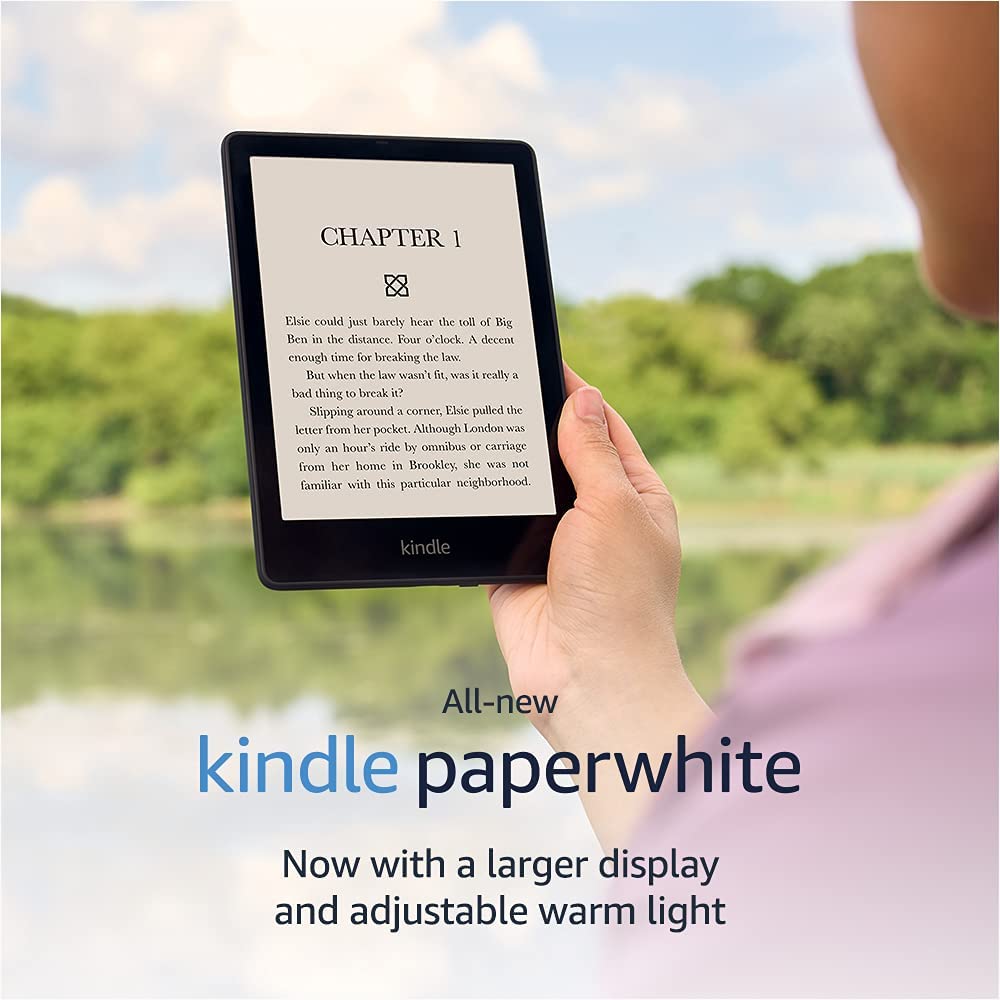 Combo Máy đọc sách All New Kindle Paperwhite 5 (11th Gen) - 16Gb và Bao da - Hàng nhập khẩu