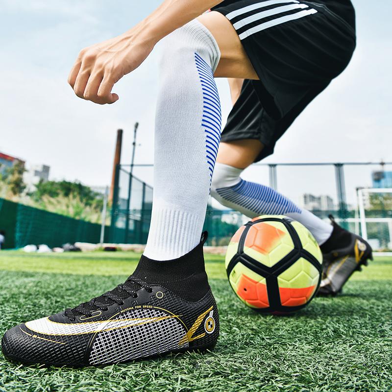 LSYAAAAA Giày bóng đá nam Cao trên Hiệp hội Giày bóng đá chuyên nghiệp Giày thể thao đào tạo cỏ dành cho nam giới Mới