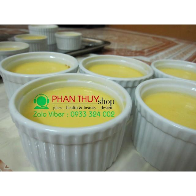 Khuôn sứ Ramekin Tròn Sọc Làm Bánh | Tùy Chọn Đường Kính , Hàng Sản Xuất Việt Nam Cao Cấp