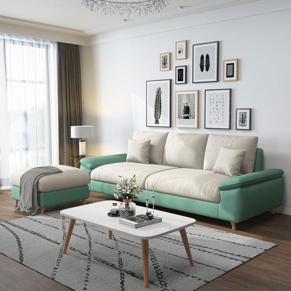 Sofa băng phòng khách BMSF05 Juno Sofa phối màu hiện đại Tặng kèm đôn