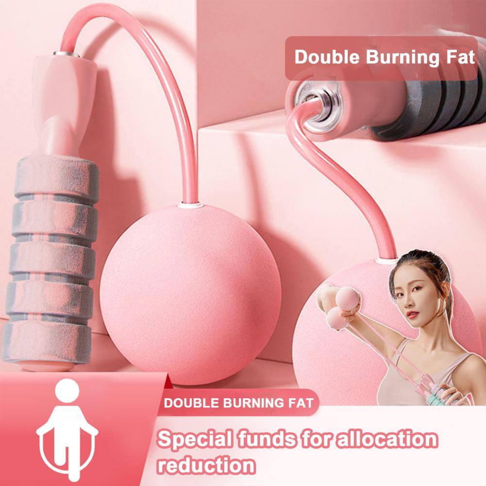 1 cặp bỏ qua dây thừng chắc chắn 360 độ quay với thiết bị thể thao bóng không dây lớn Color: Black