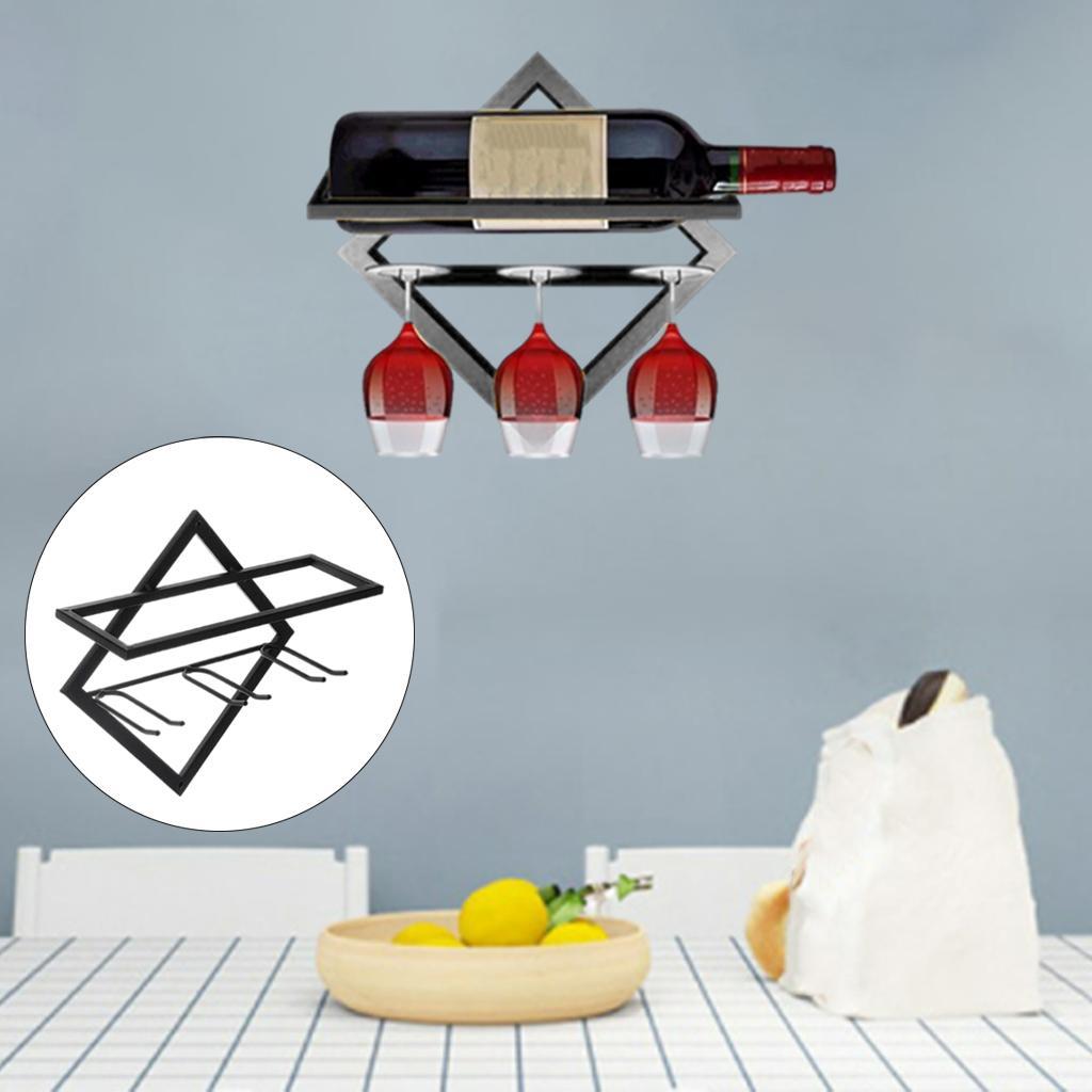 2x Steel Wall Mounted Wine Rack Towel Storage Holder Organizer Shelf Kitchen