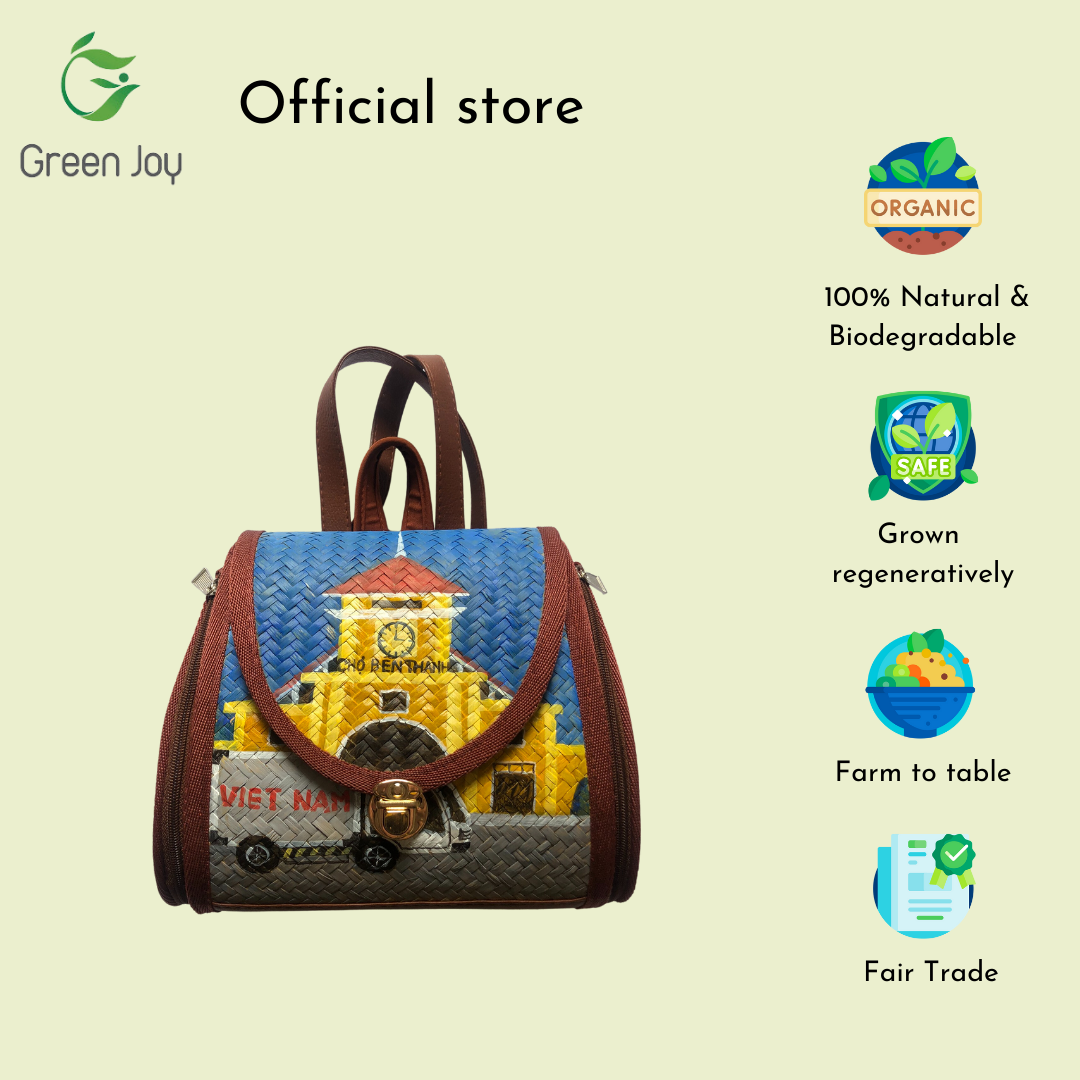 Balo nơ cỏ bàng vẽ Green Joy