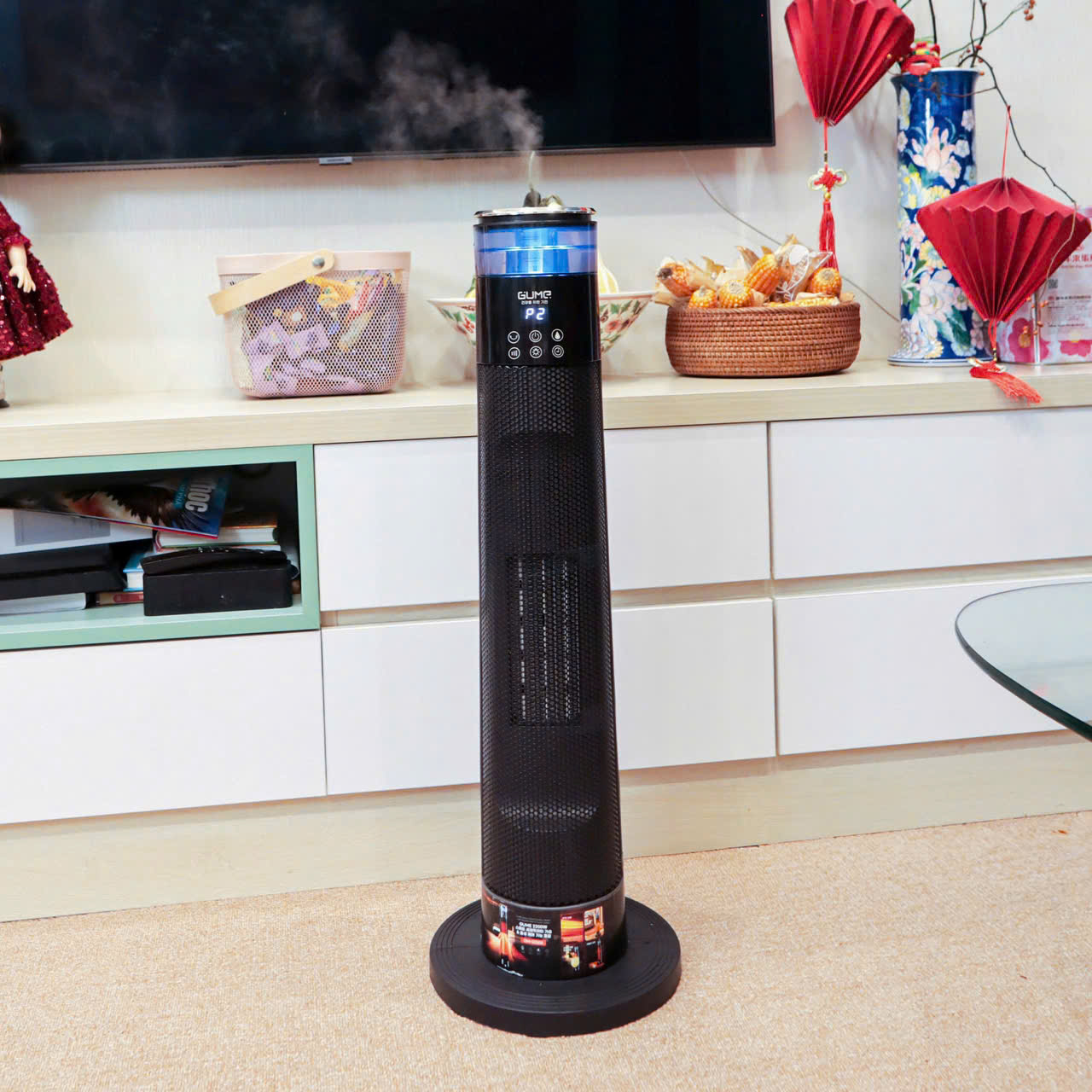 Máy sưởi gốm kèm bù ẩm thông minh ra lệnh bằng giọng nói thương hiệu Hàn Quóc GM-S2558 - Bảo hành 12 tháng - Hàng chính hãng